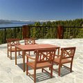 Malibu Outdoor Malibu Outdoor 5-piece Wood Patio Dining Set  - V98SET2 V98SET2